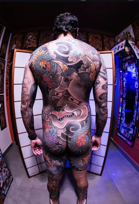 Backpiece Hannya e a Serpente