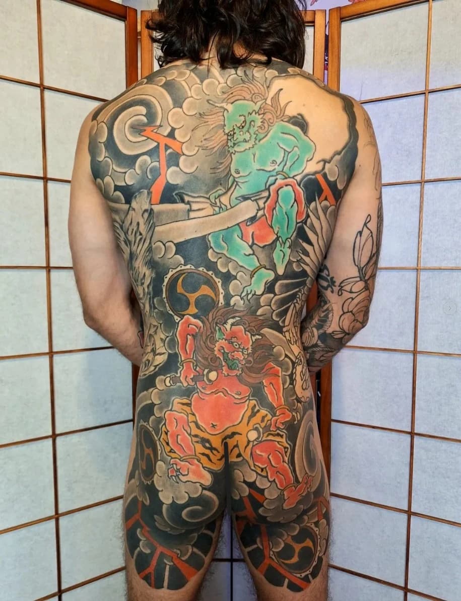 Backpiece Raijin e Fujin